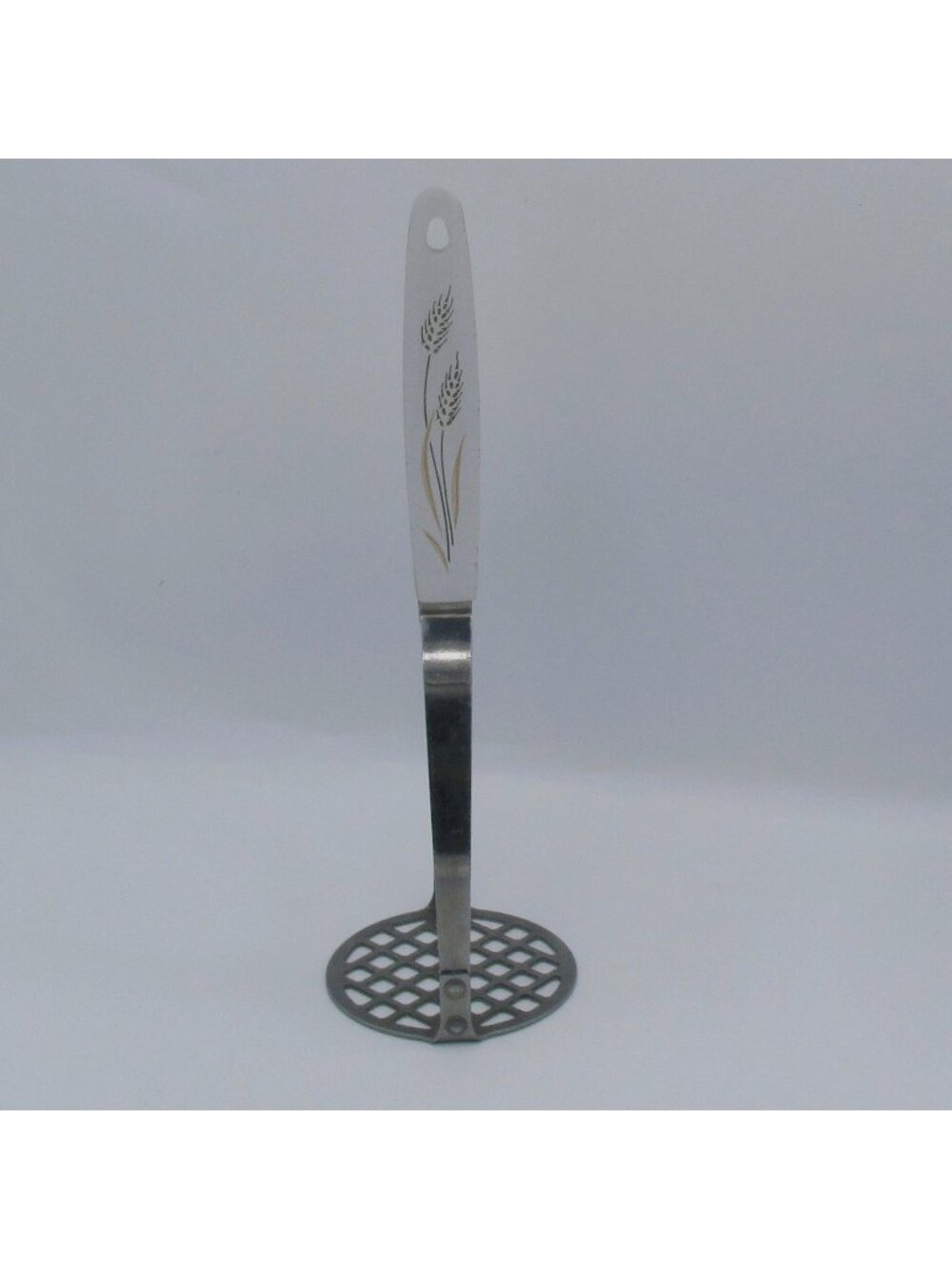 Vintage Potato Masher Flint Arrow Harvest Wheat Handle Stainless Steel   20A